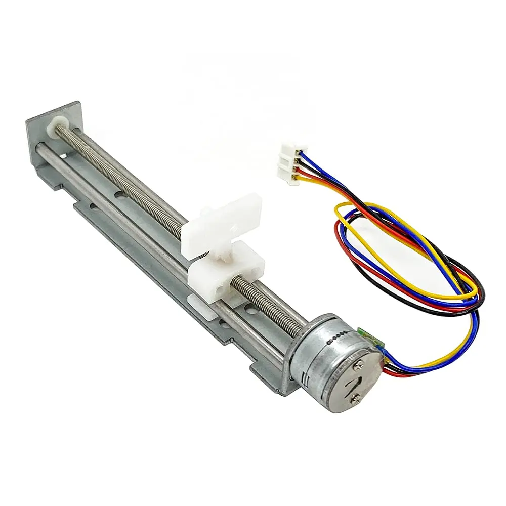 QINIZX 2 Phase 4 Wire Stepper Motor Linear Rail 90mm Stroke 18 Degree Step Angle | XY Axis Actuator for DIY Projects - view 2