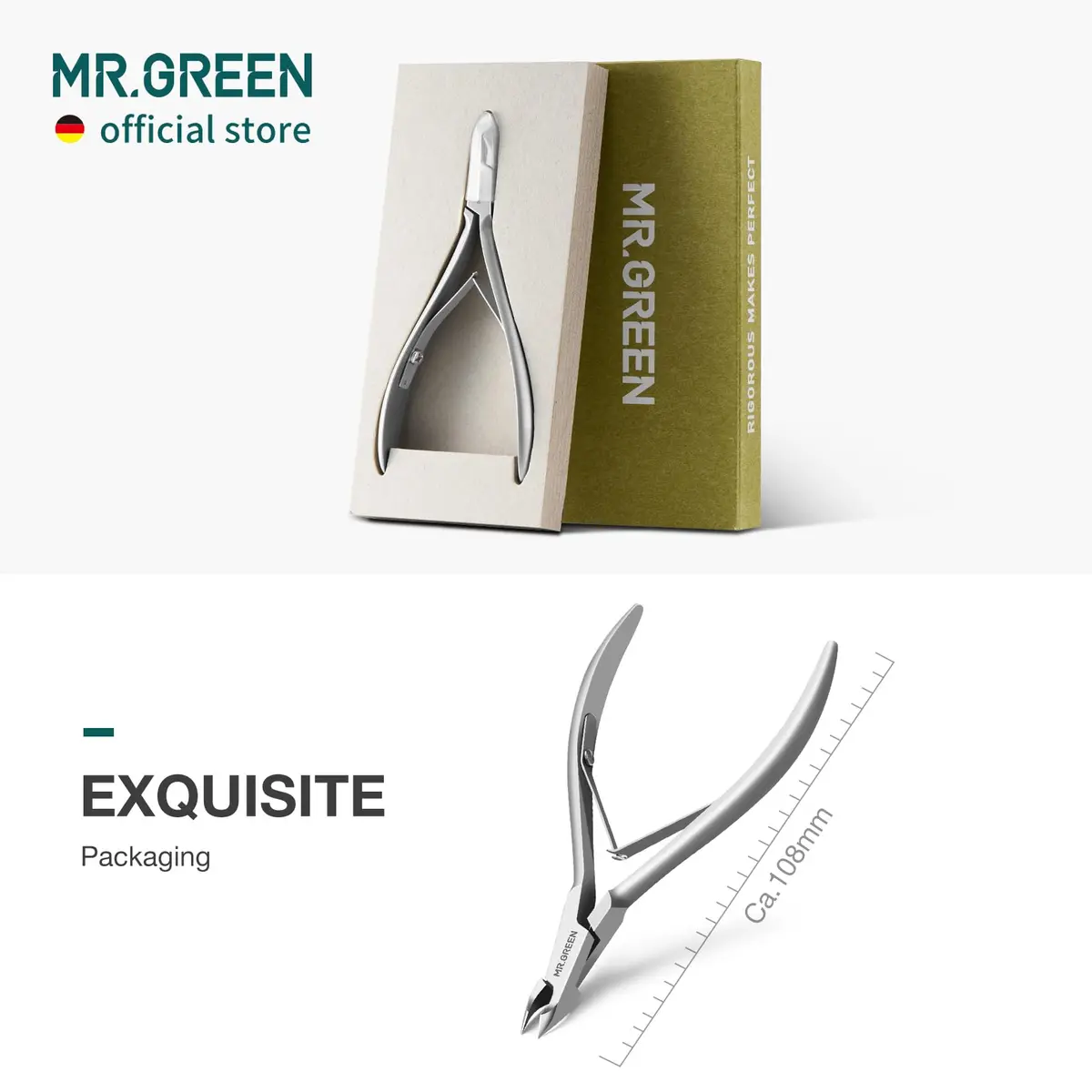 MR.GREEN Cuticle Nippers Nail Manicure Scissors 5mm | Precision German Steel for Perfect Cuticles - view 7