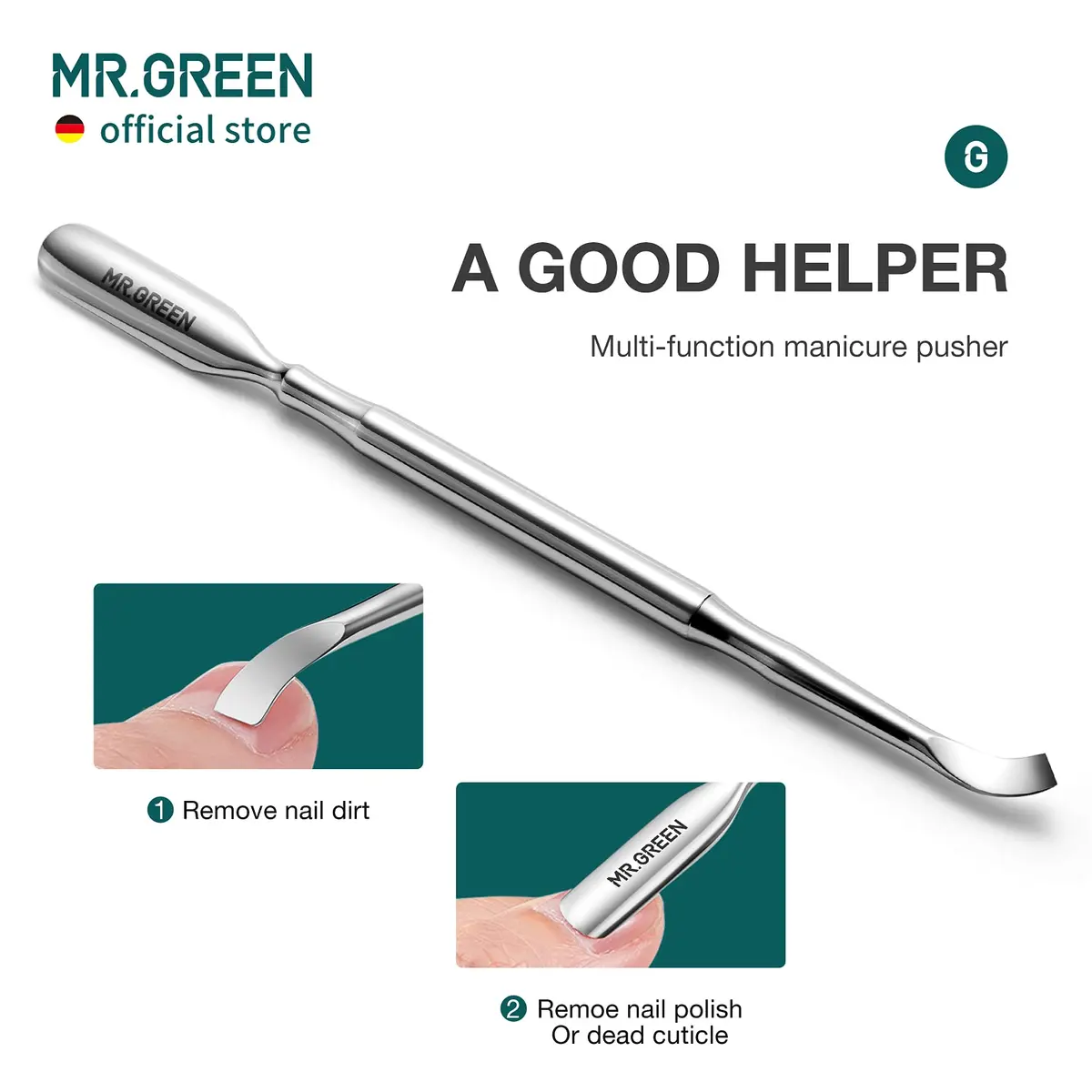 MR.GREEN Cuticle Nippers Nail Manicure Scissors 5mm Stainless Steel | Precise Dead Skin Removal - view 5