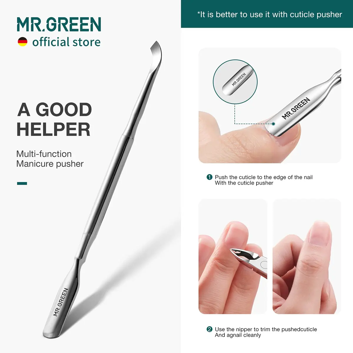 MR.GREEN Cuticle Nippers Nail Manicure Scissors 5mm Stainless Steel | Precise Dead Skin Removal - view 6