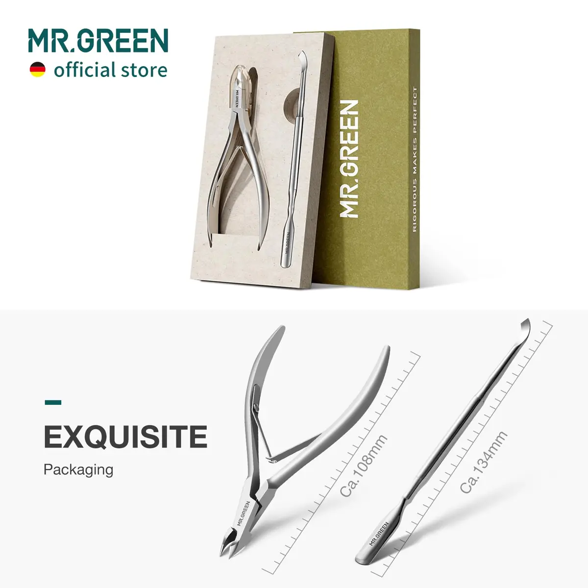 MR.GREEN Cuticle Nippers Nail Manicure Scissors 5mm Stainless Steel | Precise Dead Skin Removal - view 7