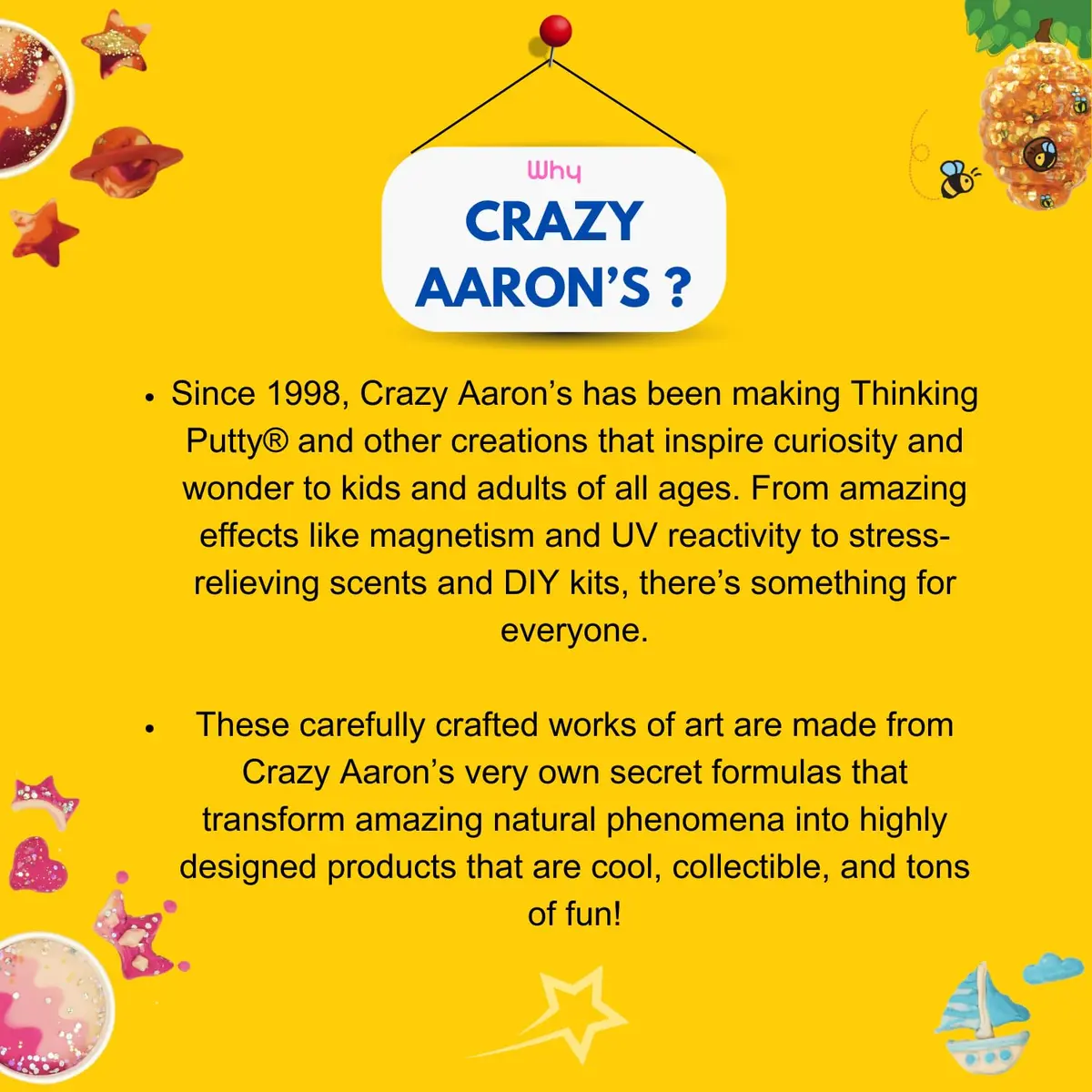 Crazy Aaron's Thinking Putty® Prediction - Blue Sensory Putty in a 4" Tin | Creative & Stress Relief Toy - view 7