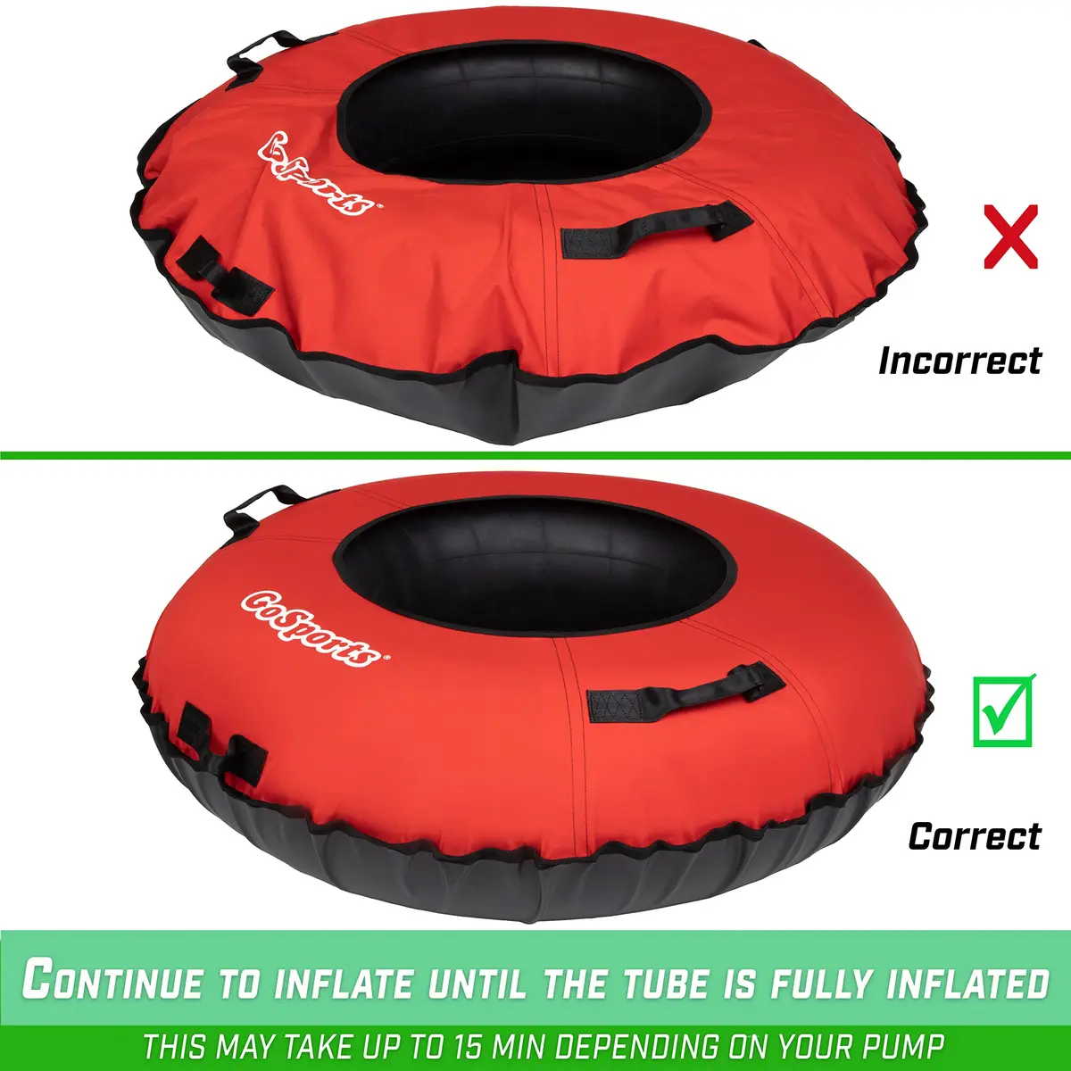 GoSports 44 Inch Heavy-Duty Snow Tube with Canvas Cover | Commercial Grade Sled for All Ages - view 5