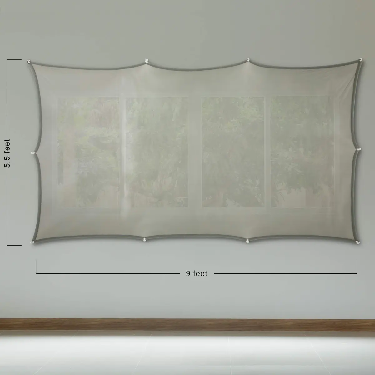 Reaper Brothers Holographic Rear Projection Screen 137cm x 203cm (5 ft x 6.7 ft) | Halloween Illusion Effect - view 4