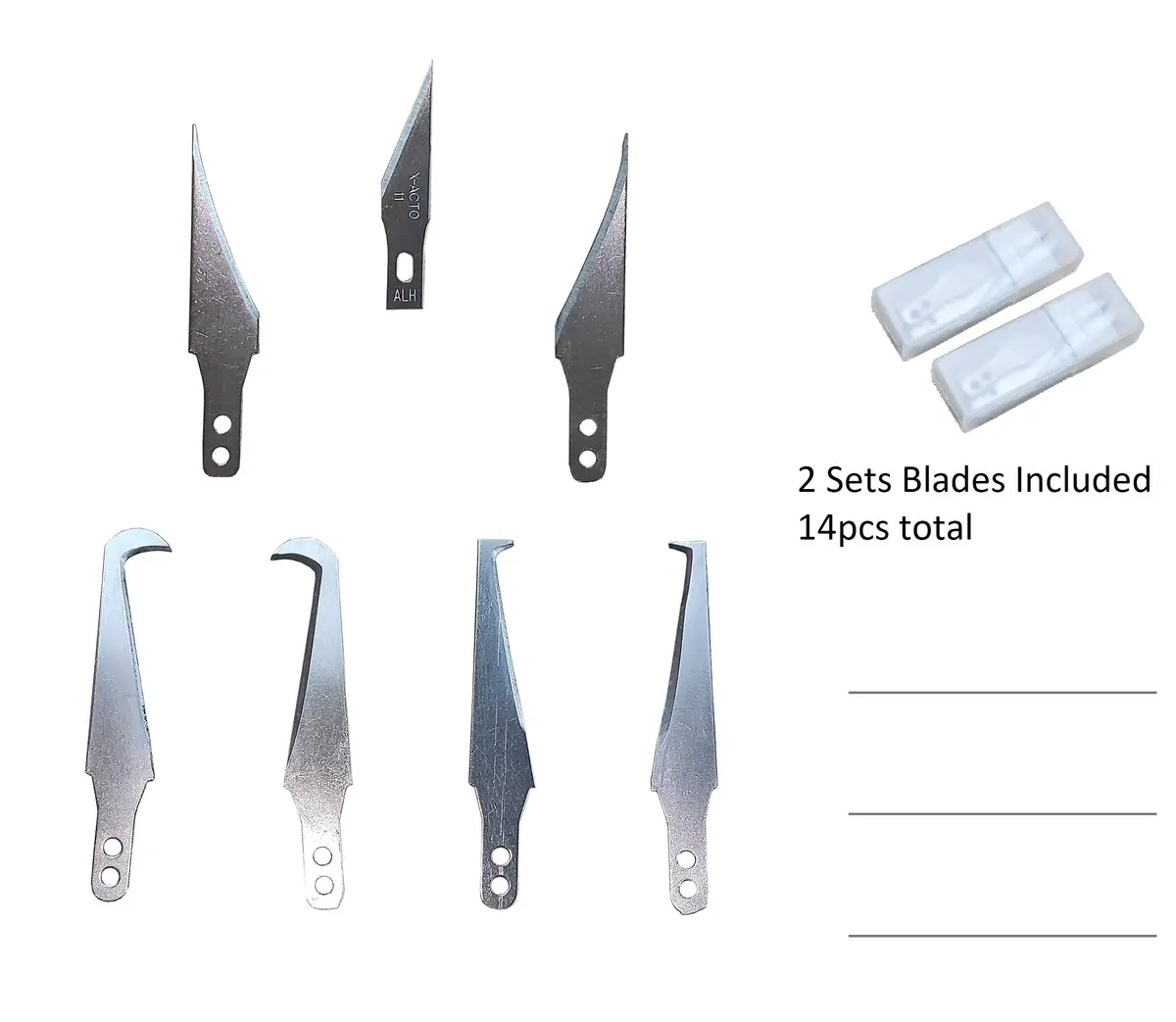 Eliphs 7pcs Plastic Deburring Burr Knife Tool Set | Sharp, Safe & Easy to Use for Plastic Trimming - view 6