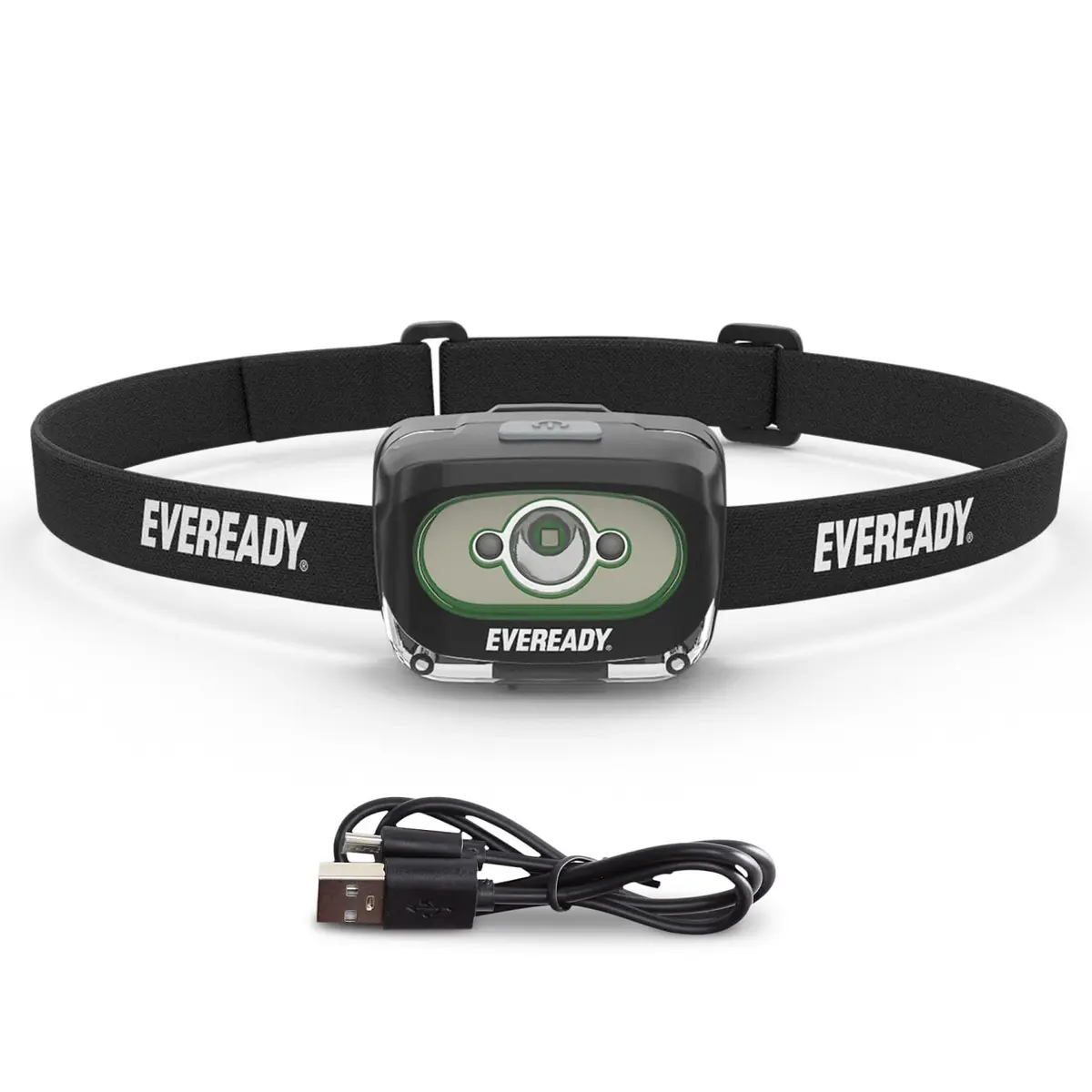Eveready Rechargeable LED Headlight 300 Lumen (1 Pack) | IPX4 Water Resistant, 195ft Beam Distance - main product image