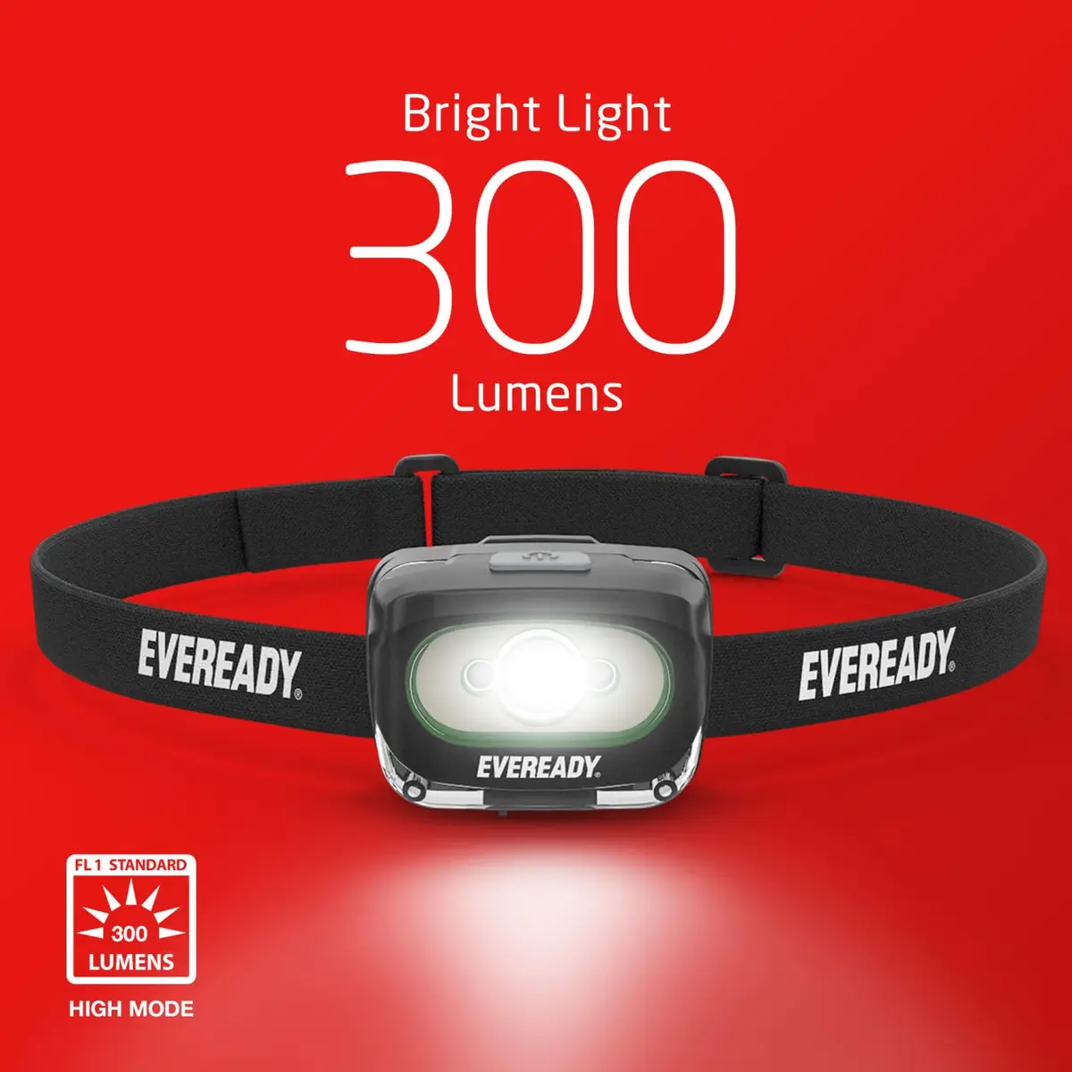 Eveready Rechargeable LED Headlight 300 Lumen (1 Pack) | IPX4 Water Resistant, 195ft Beam Distance - view 6