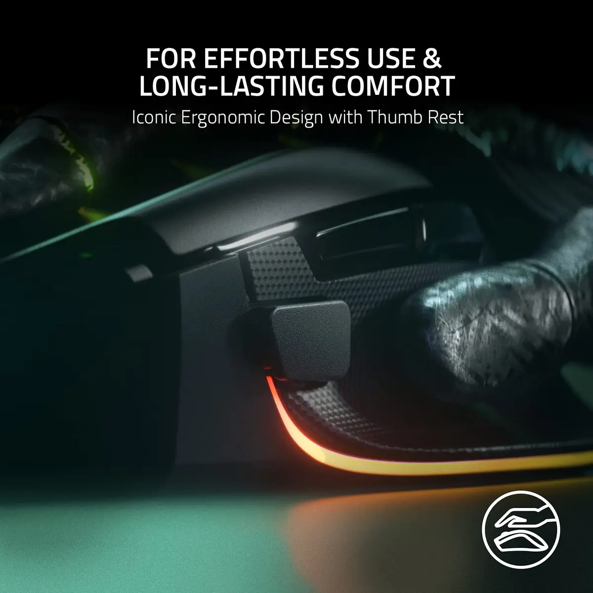 Razer Basilisk V3 Ergonomic Gaming Mouse with RGB Lighting & 11 Programmable Buttons | 26K DPI Optical Sensor - view 5