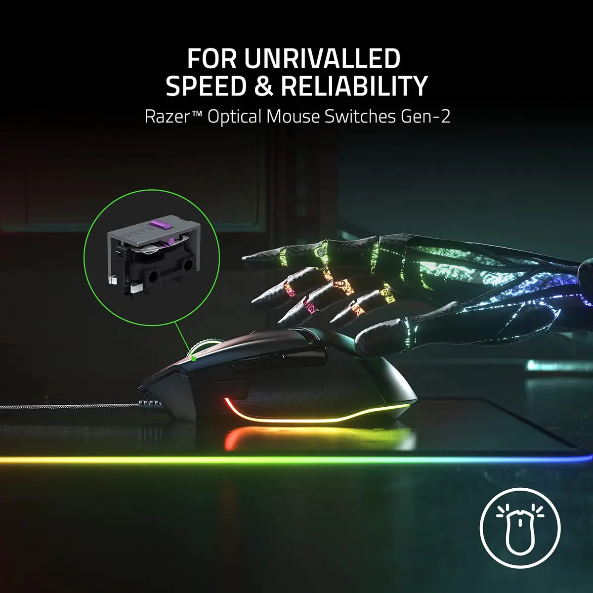 Razer Basilisk V3 Ergonomic Gaming Mouse with RGB Lighting & 11 Programmable Buttons | 26K DPI Optical Sensor - view 6