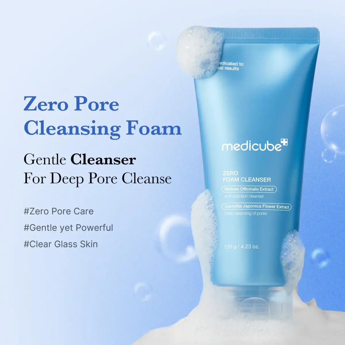 medicube Zero Foam Cleanser 120ml (4.23 Fl Oz) | Gentle Pore & Oil Care for Sensitive Skin - view 2