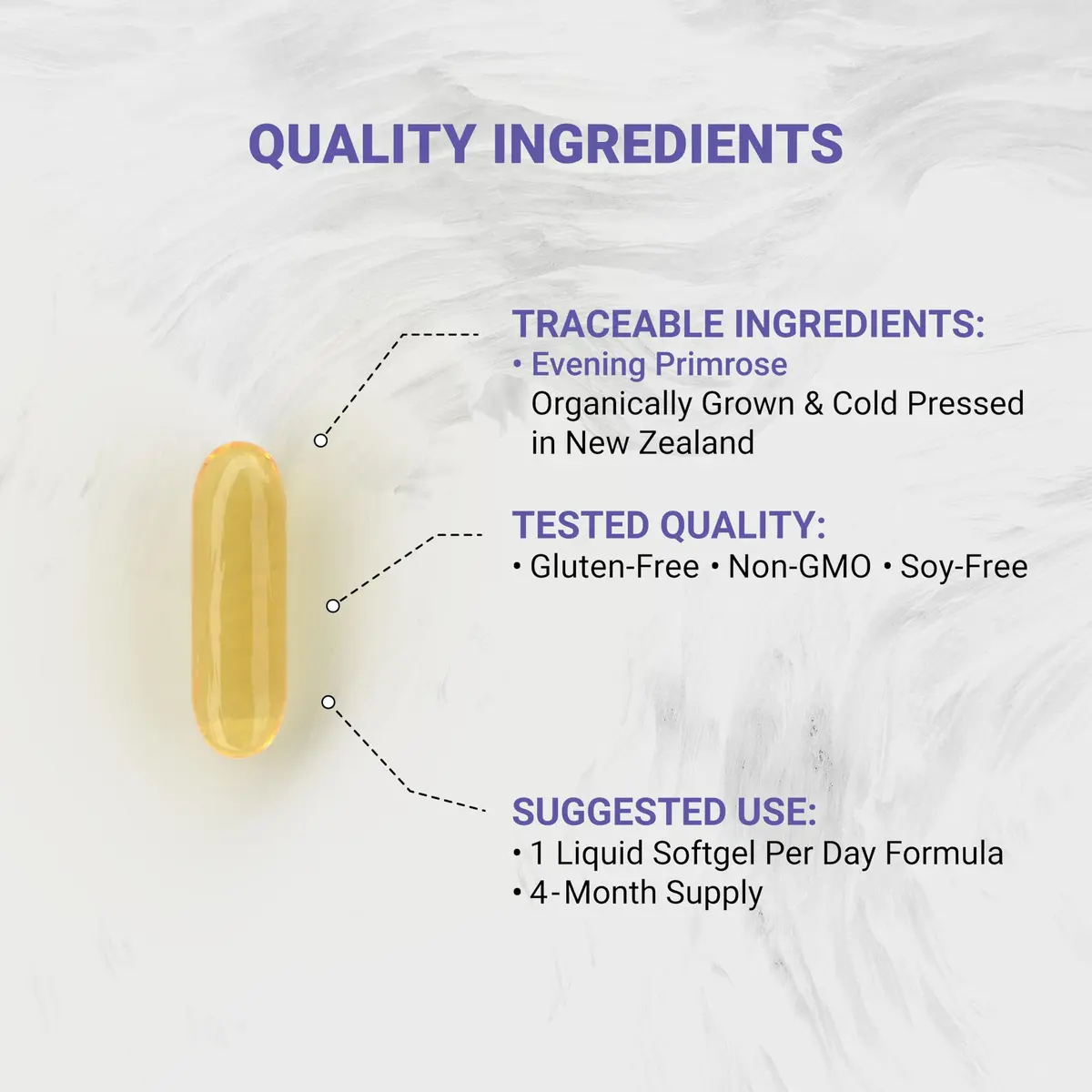 Naturalis Evening Primrose Oil 1300mg | Supports Healthy Skin & Immunity - view 3