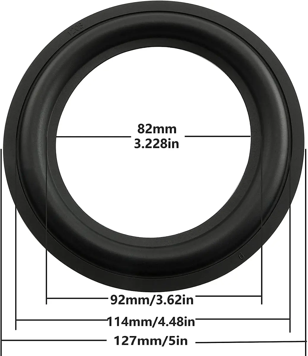 BLLNDX Rubber Ring 2PCS 5Inch Black | Durable Speaker Repair Kit for DIY & Replacement - view 5