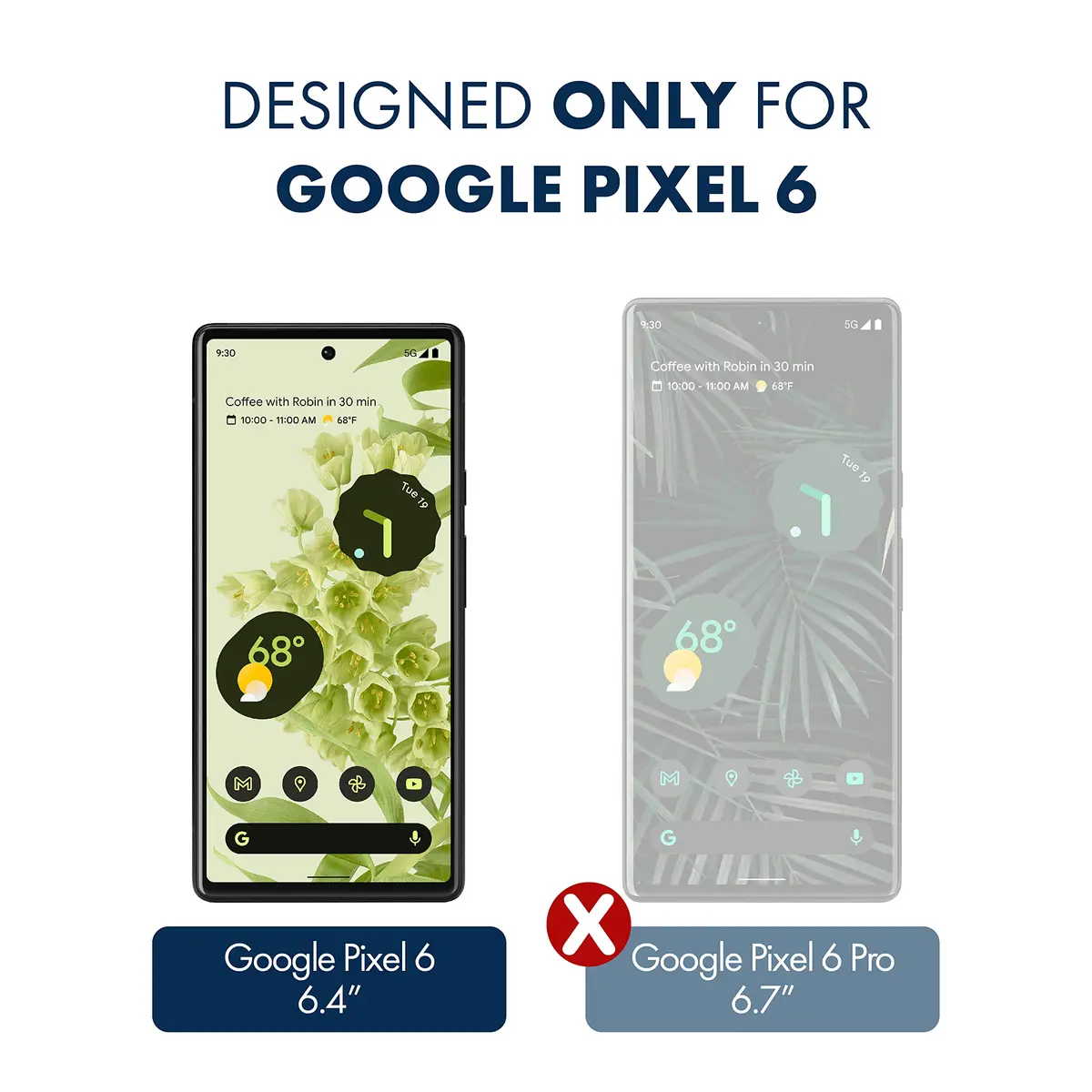 ArmorSuit MilitaryShield Screen Protector for Google Pixel 6 6.4 Inch | HD Clear, Self-Healing, Made in USA - view 2