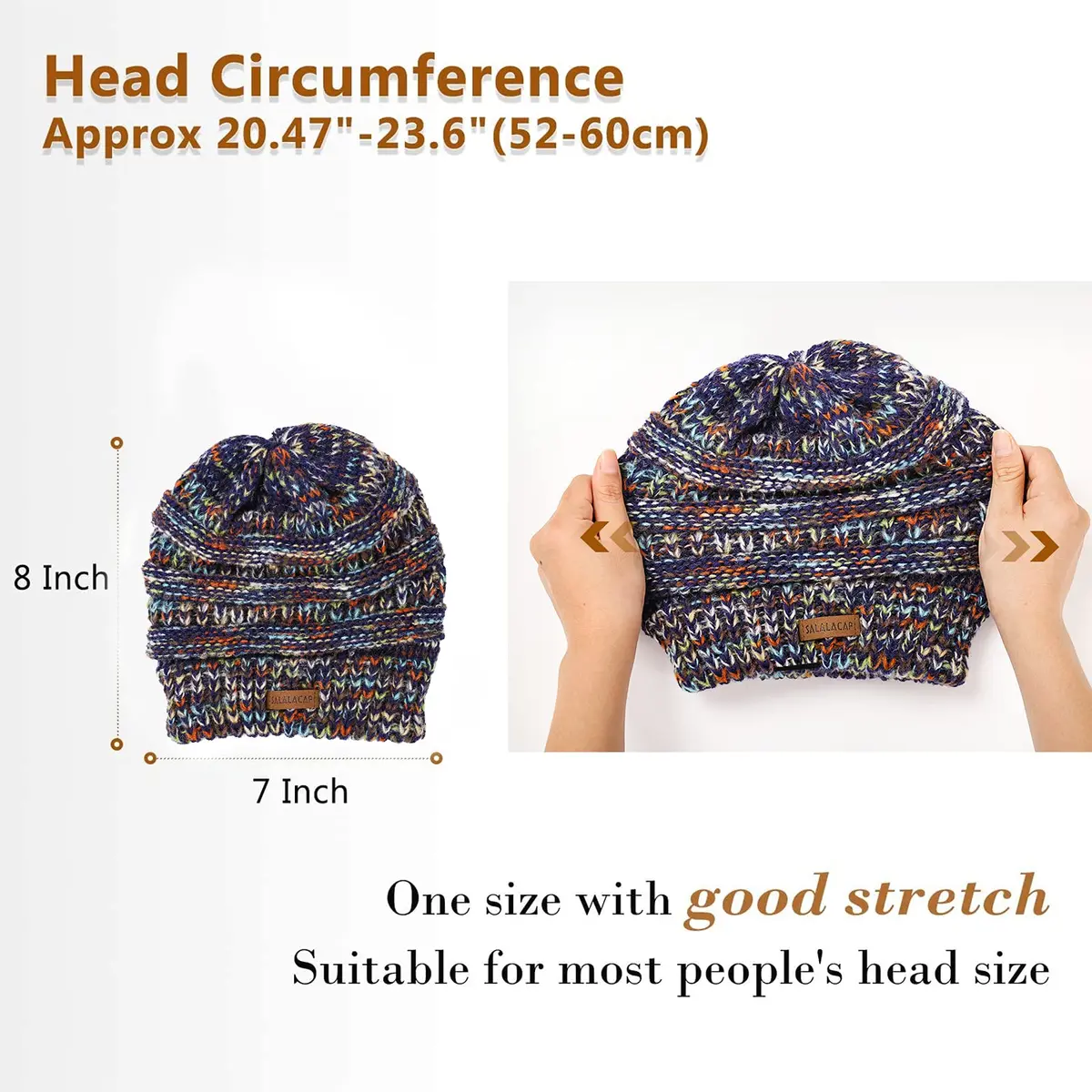 Salalacap Womens Satin Lined Winter Beanie Cable Knit for Women Thick Chunky Hat Skull Warm Cap - view 3