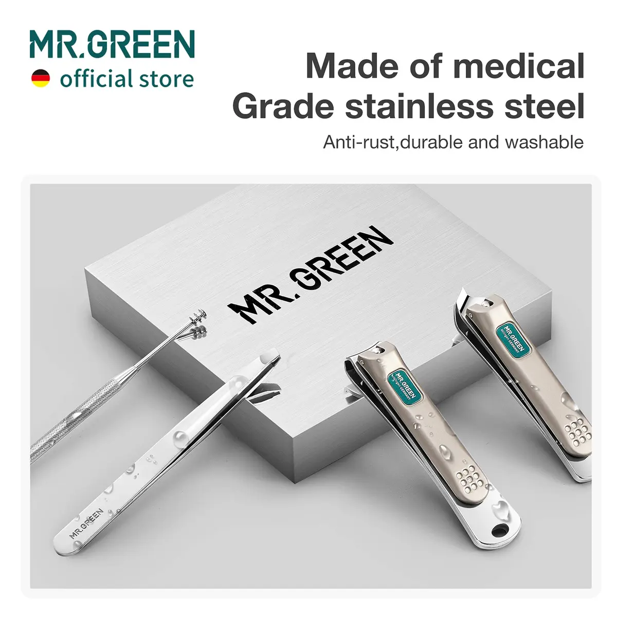 MR.GREEN Portable Manicure & Pedicure Set Mr-6103 | 5-Piece Stainless Steel Tool Kit with PU Leather Case - view 5