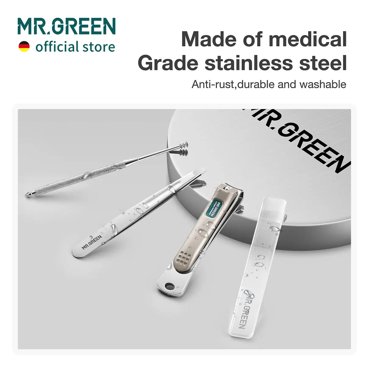 MR. GREEN Portable Manicure Sets Pedicure Kits Stainless Steel Grooming Case (Mr-6102) | 5-Piece Set - view 5