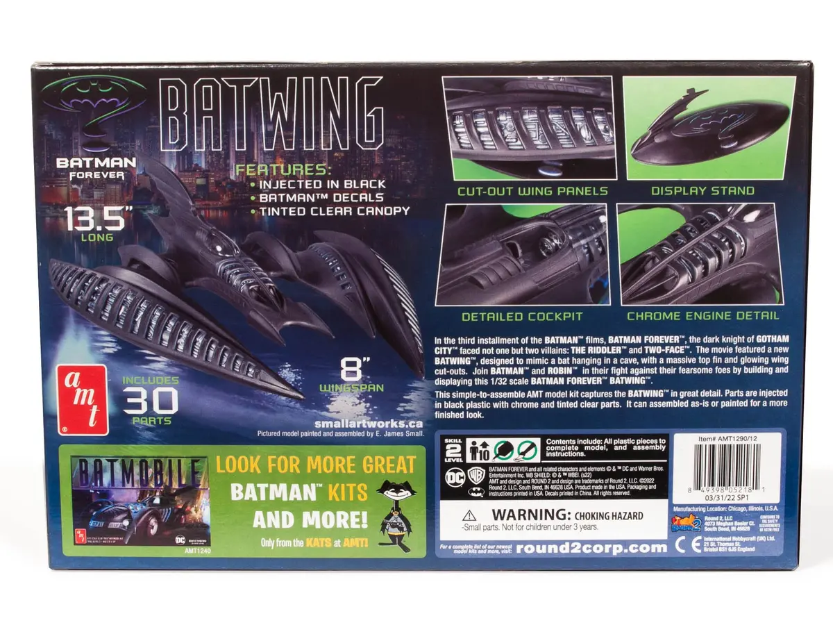 AMT Batman Forever Batwing 1:32 Scale Model Kit 34.3 cm (13.5 Inches) | Collectible Diecast Model - view 4