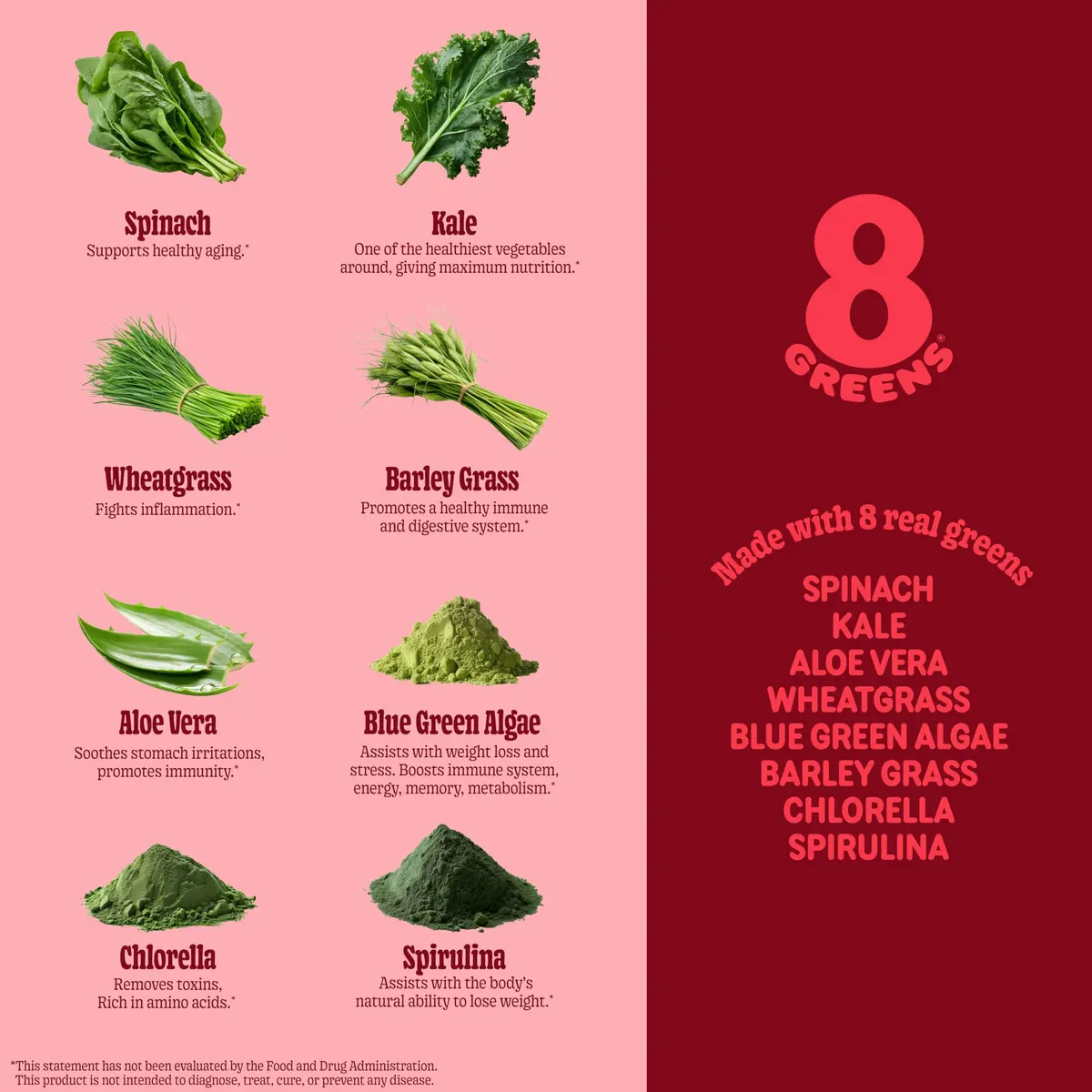 8G Supergreens Daily Gummies, Apple, 50 Servings | Supports Metabolism & Immunity - view 6