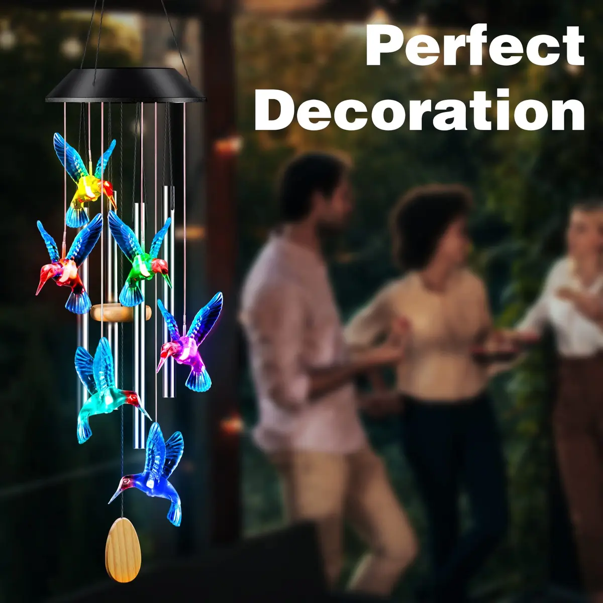 DesGully Wind Chimes 25 Inch Deep Tone Aluminum Tubes Garden Decor Gift - view 3