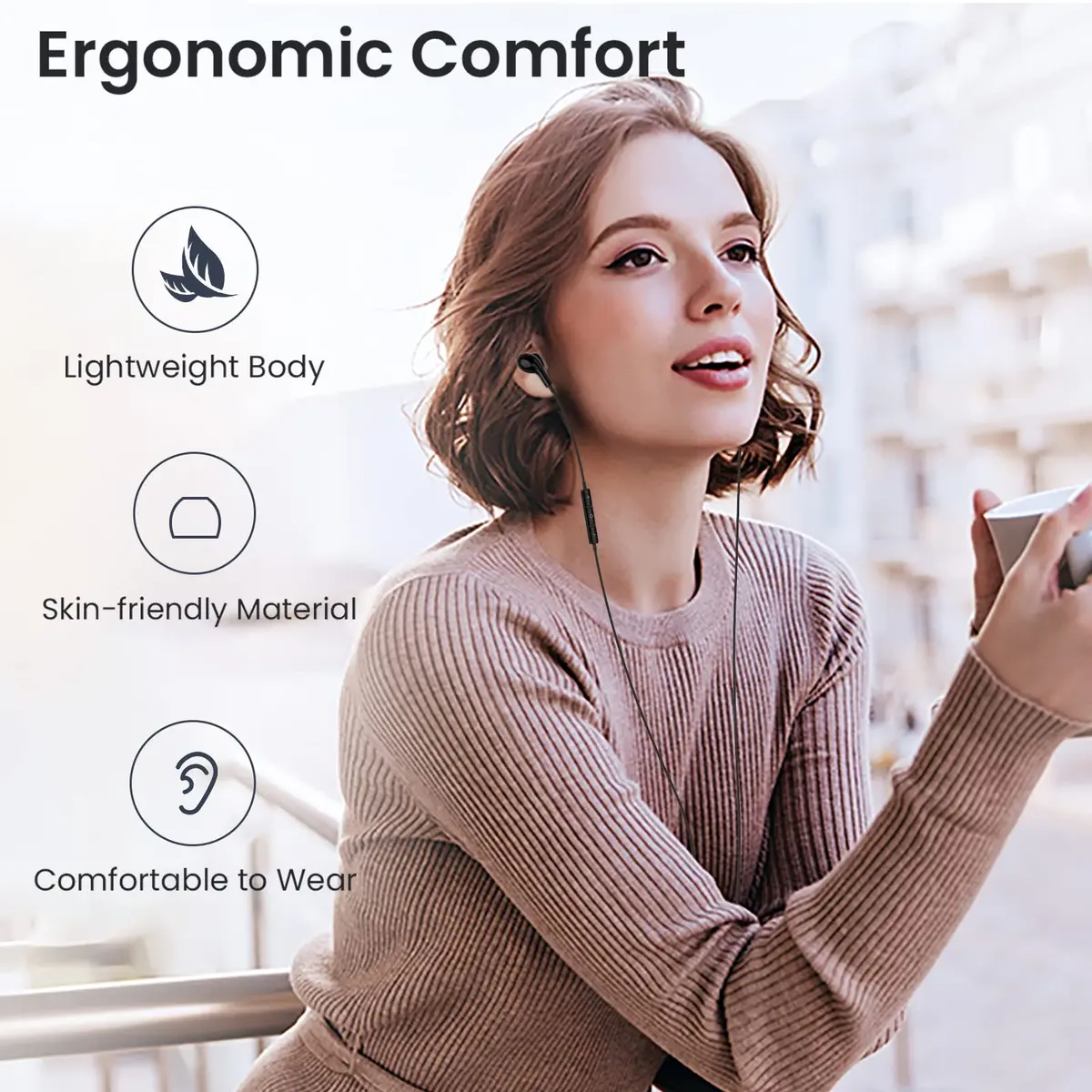 Guguearth Lightning Headphones Earphones Wired, MFi Certified & Magnetic | Premium Apple Lightning Earbuds for iPhone - view 5
