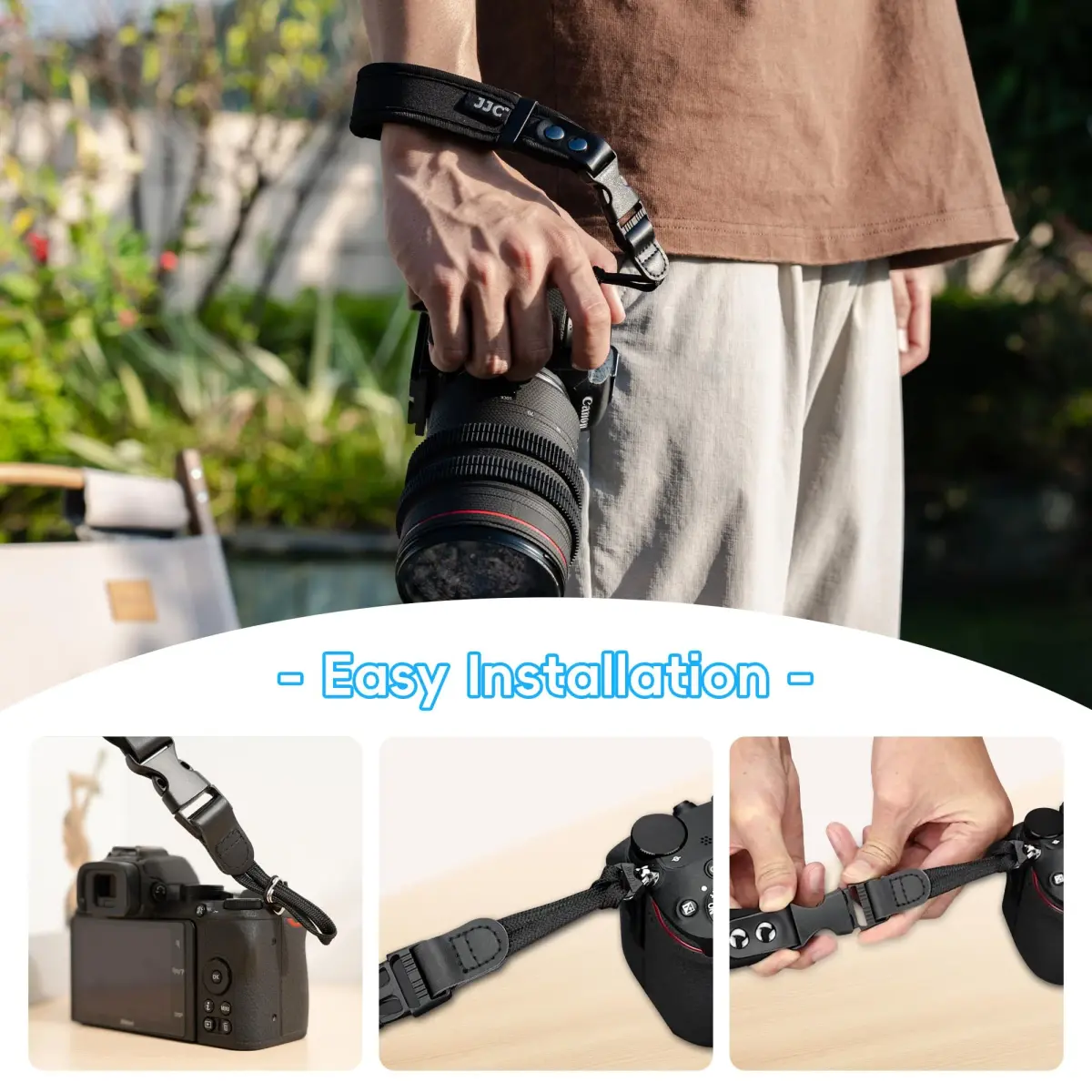 Kiorafoto Quick Release Soft Neoprene Camera Hand Grip Strap | 28.5 cm (11.2 in) - view 5