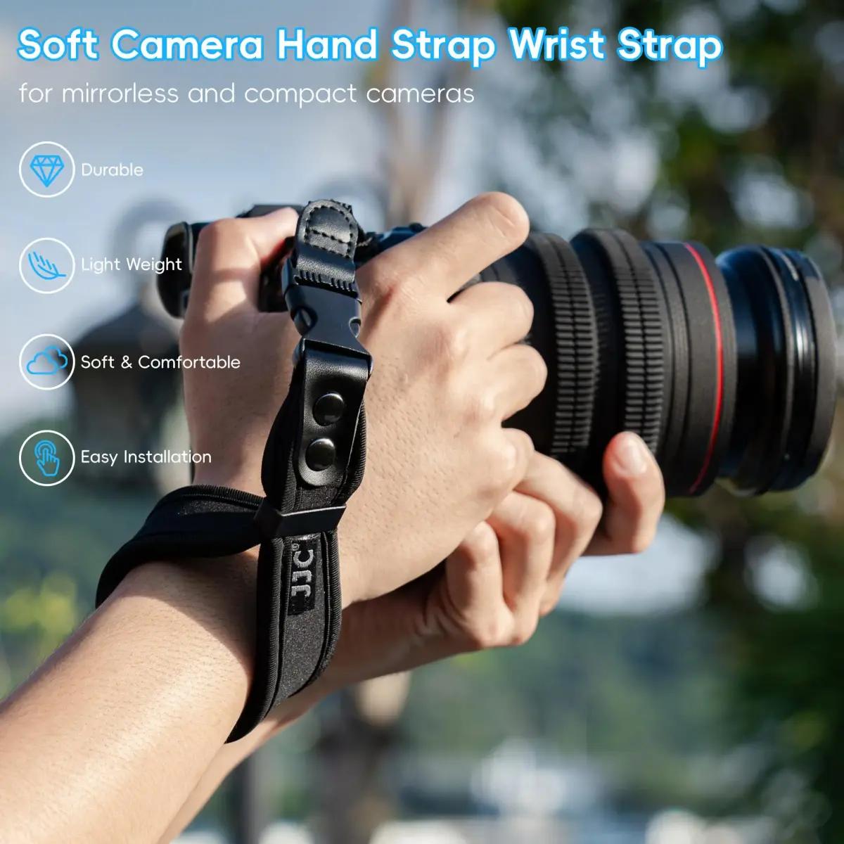 Kiorafoto Quick Release Soft Neoprene Camera Hand Grip Strap | 28.5 cm (11.2 in) - view 2