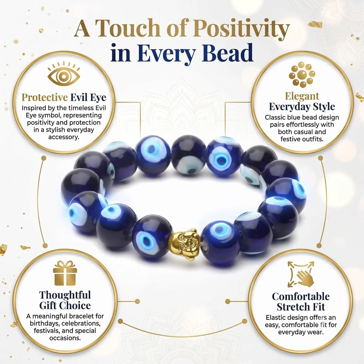 Arihant Gems & Jewels Healing Crystal Stretch Bracelet 19 cm (7.5 in) | Gemstone Reiki Yoga Unisex - view 5