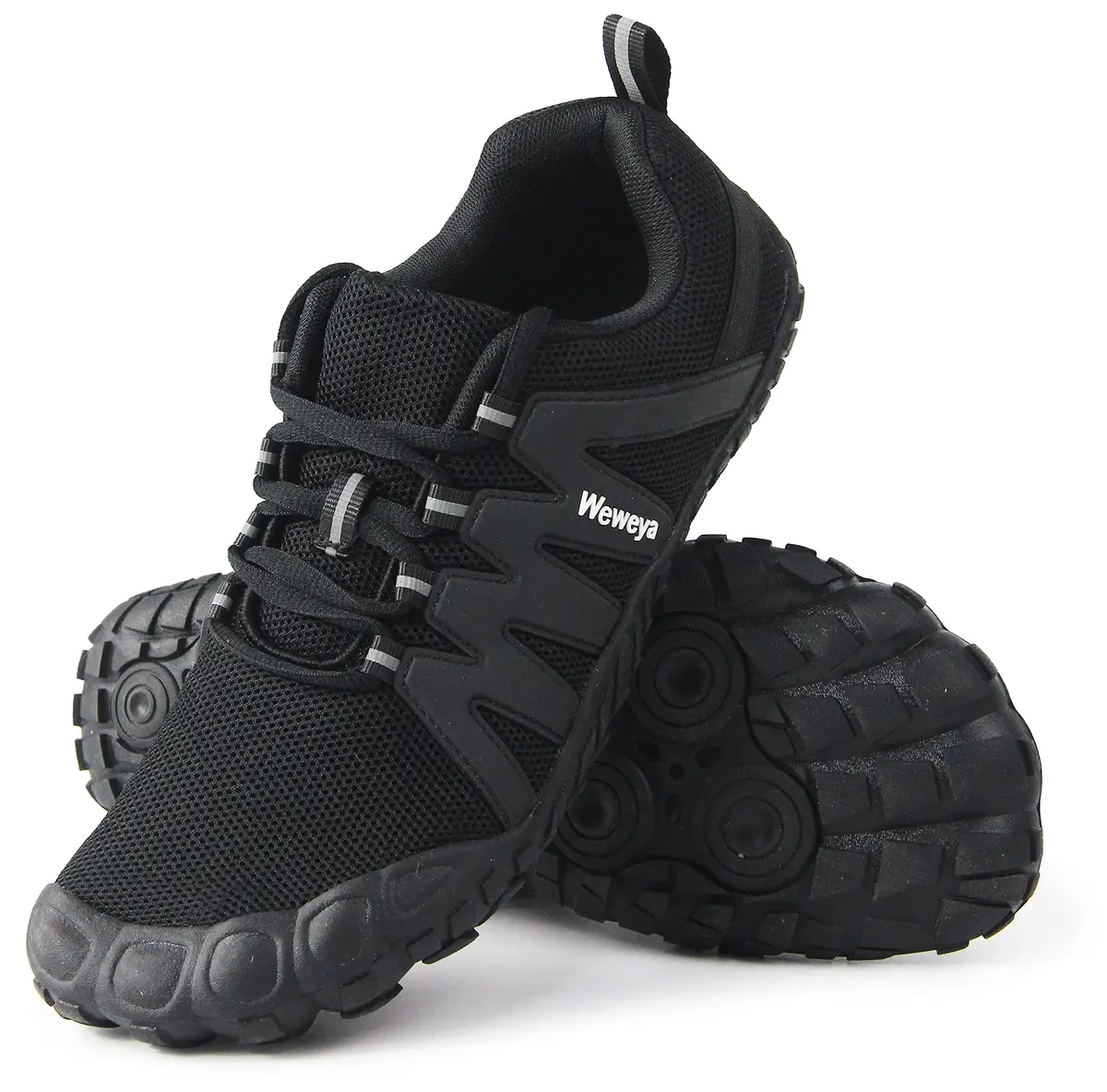 Weweya Men Barefoot Five Toe Wide Box Zero Drop Shoes Size 10 Black | Minimalist, Wide Toe Box, Zero Drop - main product image