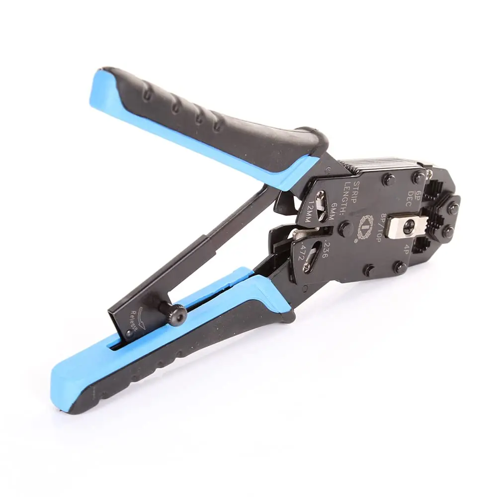 FocusFoto RJ45 Crimping Tool for Network LAN Cables | 20cm (7.87 in) Ergonomic Handle - main product image