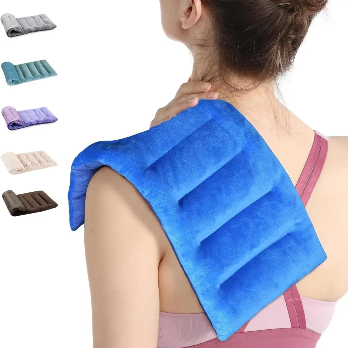 SuzziPad Microwave Heating Pad 7"X16" Blue | Moist Heat for Muscle Fatigue & Tension Relief - main product image