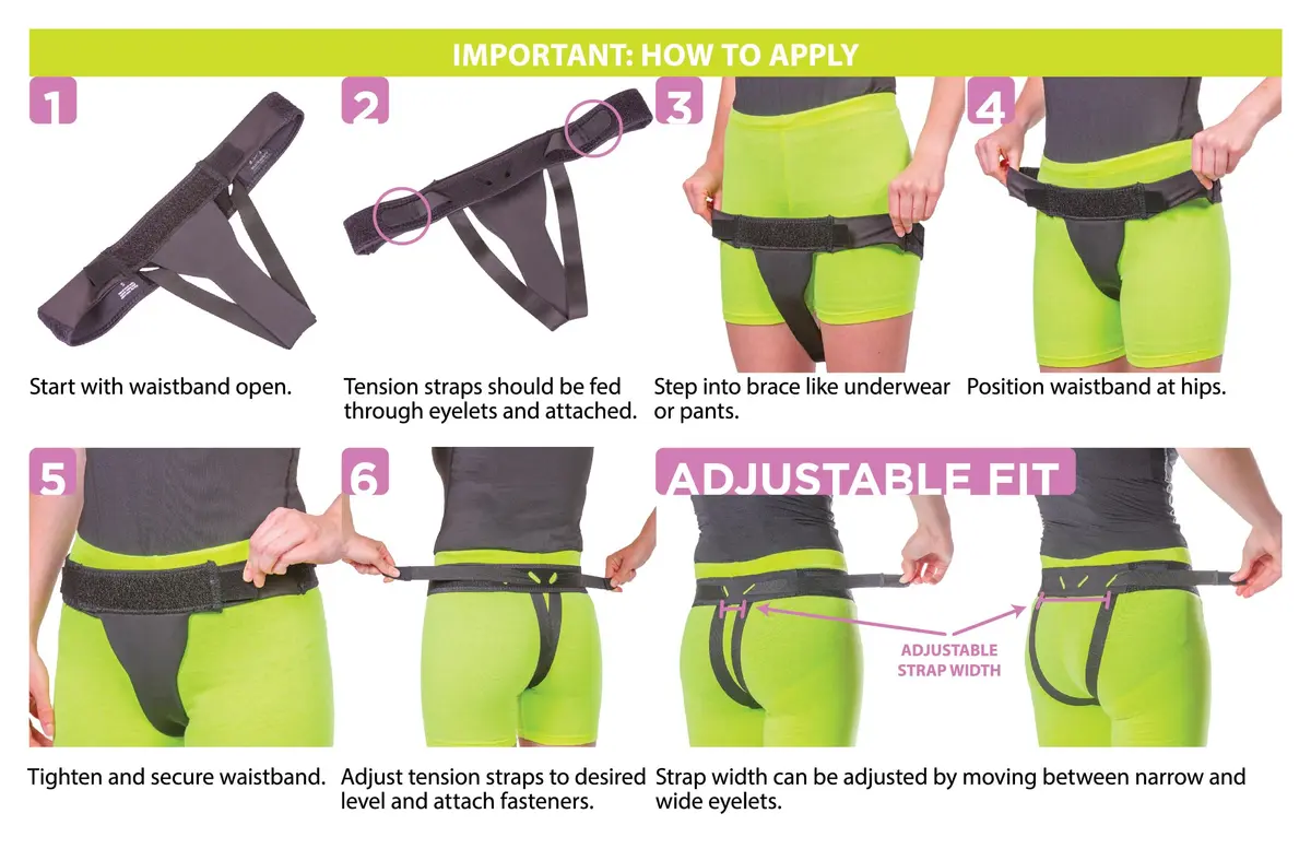 BraceAbility Pelvic Pro Support Belt - Patented, Original Uterus & Bladder Support, Discreet, Adjustable, 67-inch Waist | Postpartum & Pelvic Support - view 7