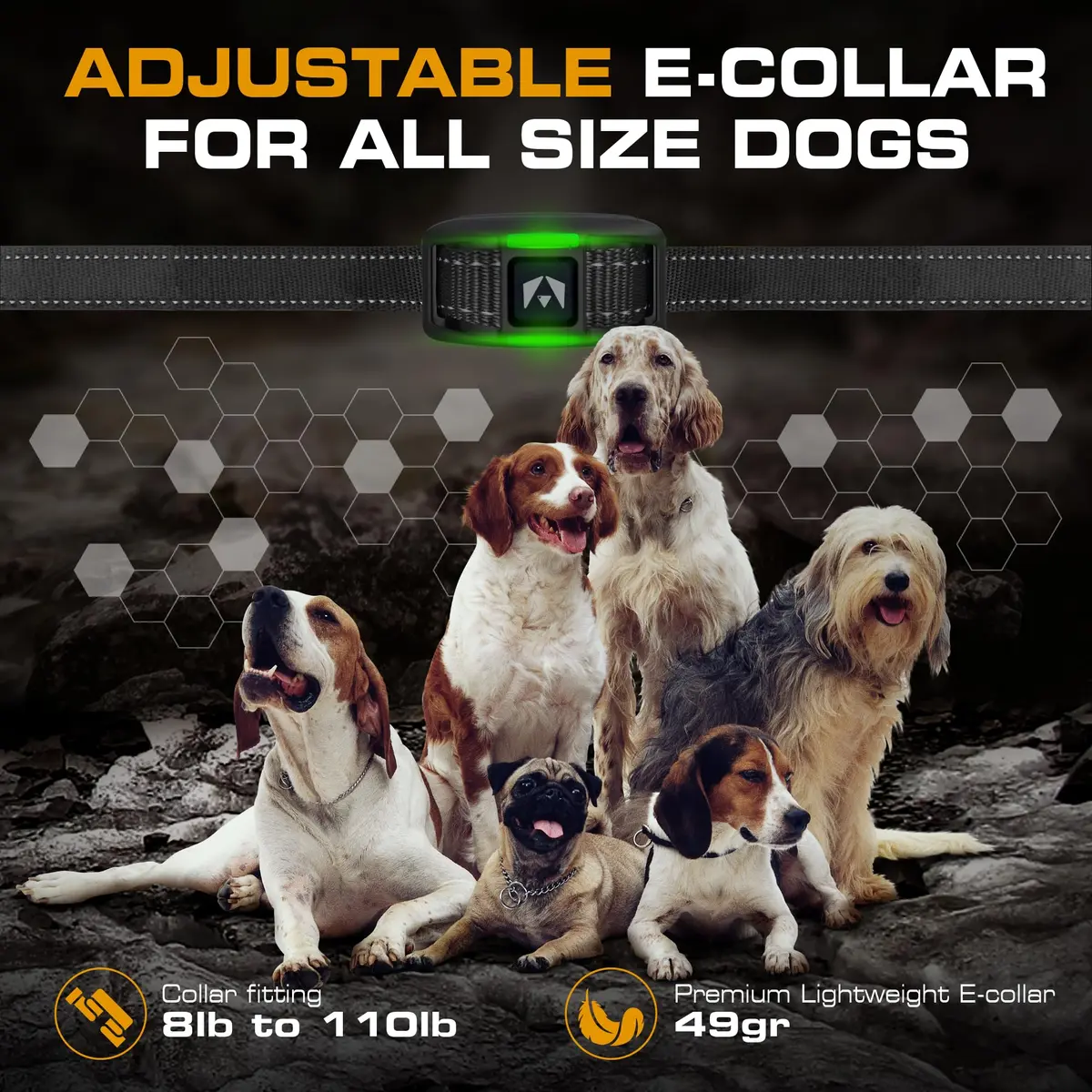 INVIROX Dog Training Collar with Remote, 123 Levels, 1100ft Range, IP67 Waterproof | Professional Dog Training System - view 6