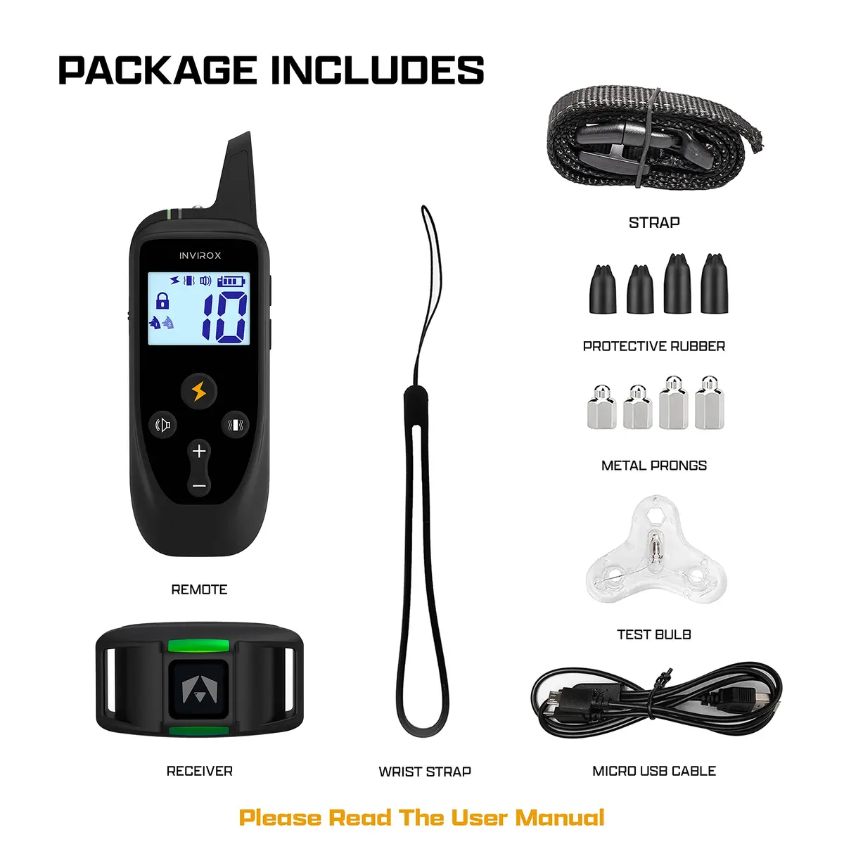 INVIROX Dog Training Collar with Remote, 123 Levels, 1100ft Range, IP67 Waterproof | Professional Dog Training System - view 9