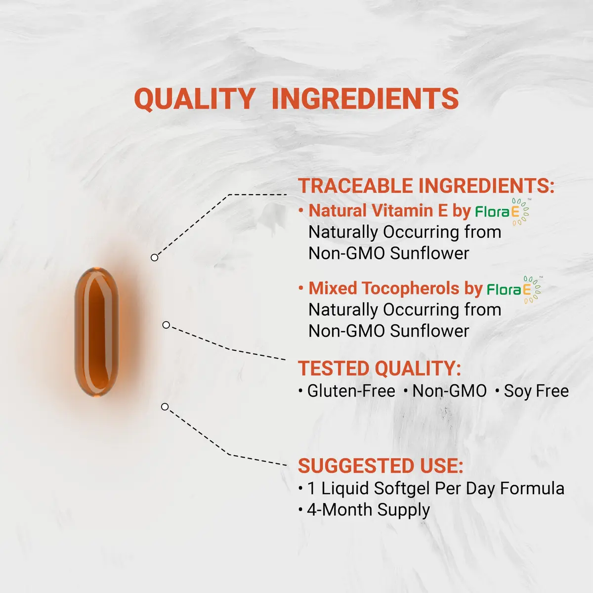 Naturalis Sunflower Vitamin E 670mg (1000 IU) | Natural Skin & Immune Support | 120 Softgels - view 3