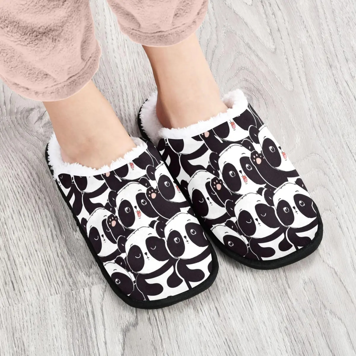 Umidedor Panda Slippers for Women Girls | Soft Memory Foam Indoor House Shoes (US5-8, US9-12) - view 2