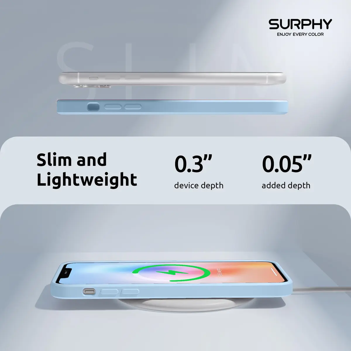 SURPHY Liquid Silicone Case for iPhone 11 Pro 5.8 inches | Camera & Flat Edge Protection - view 6