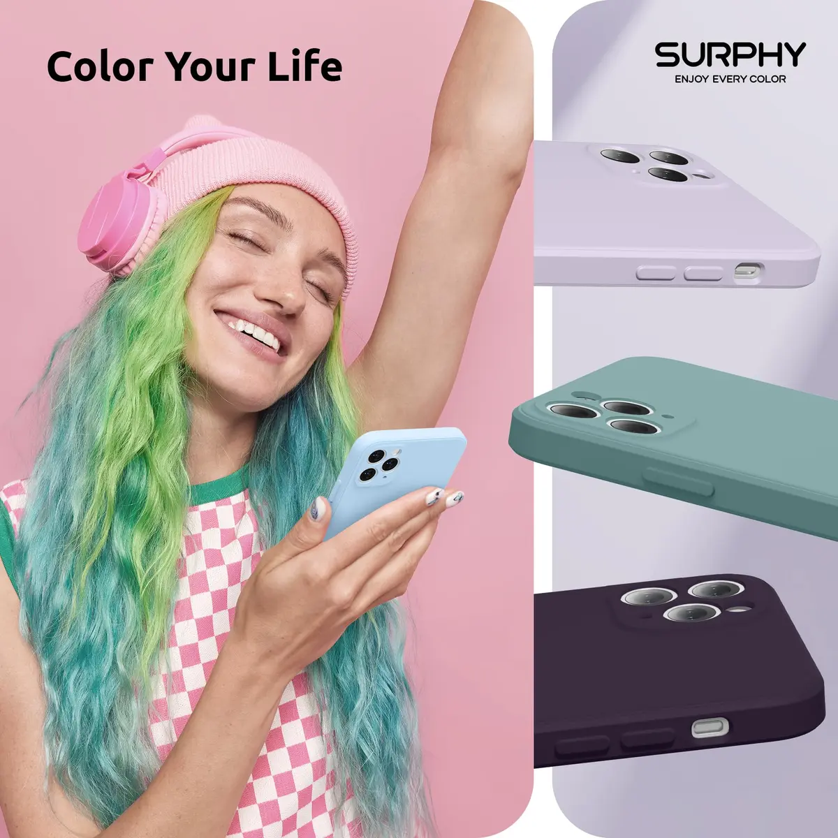 SURPHY Liquid Silicone Case for iPhone 11 Pro 5.8 inches | Camera & Flat Edge Protection - view 7