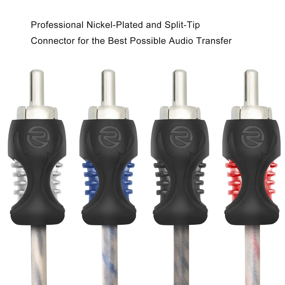 RECOIL RCI412 12ft (3.66m) 4-Channel RCA Audio Cable | Twisted Pair Noise Reduction - view 2
