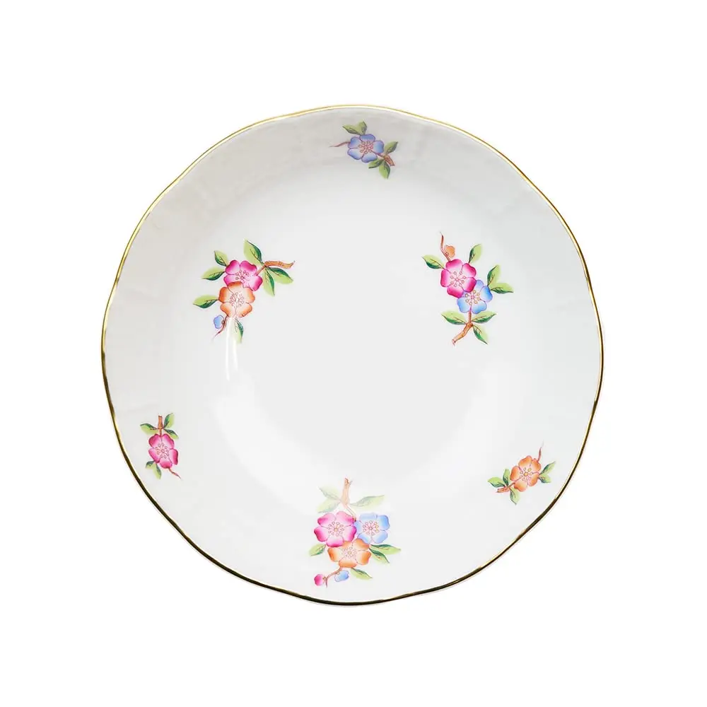 Herend Chinese Flower Fruit Bowl 13.5cm | Hand-Painted Porcelain Unique Art - view 2