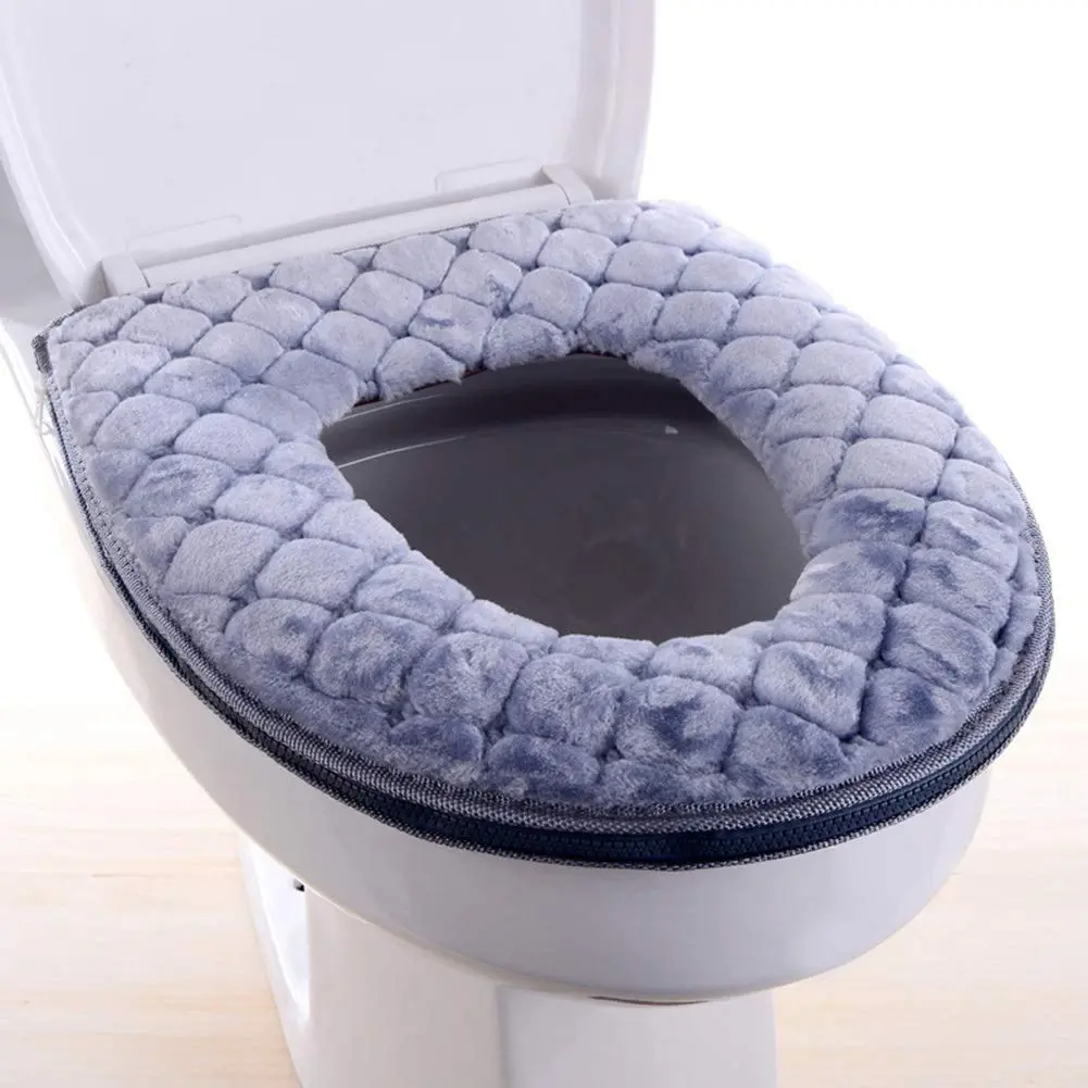 WDSHCR Toilet Seat Cushion Gray | Waterproof, Washable, Zippered Comfort (14x17 inches) - main product image