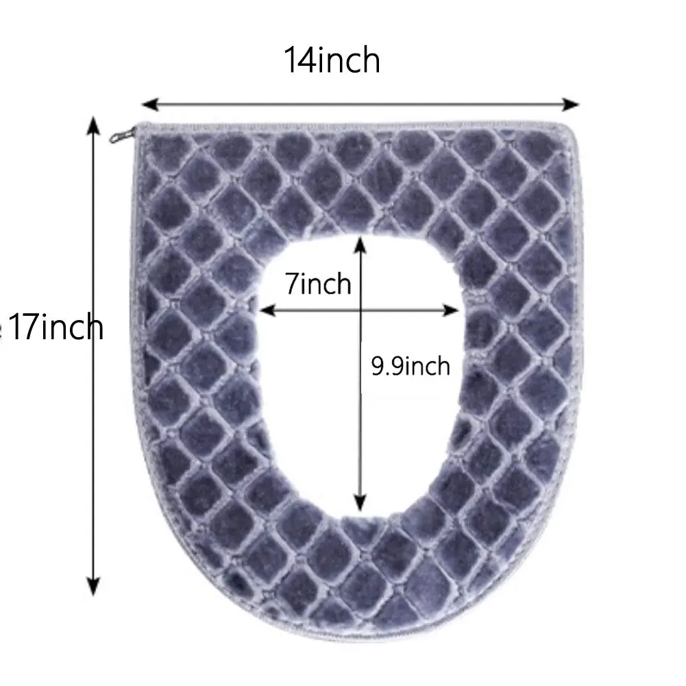 WDSHCR Toilet Seat Cushion Gray | Waterproof, Washable, Zippered Comfort (14x17 inches) - view 6