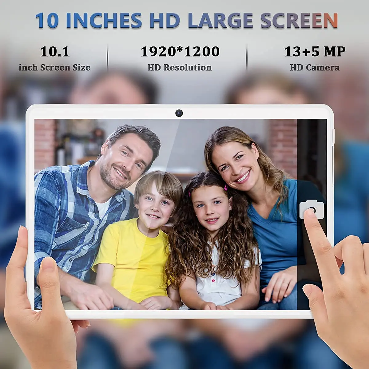 FEONAL 10.1 inch Android Tablet 2024 Octa-Core 64GB Silver | Full HD IPS Display, 8H Battery, Dual Cameras - view 2