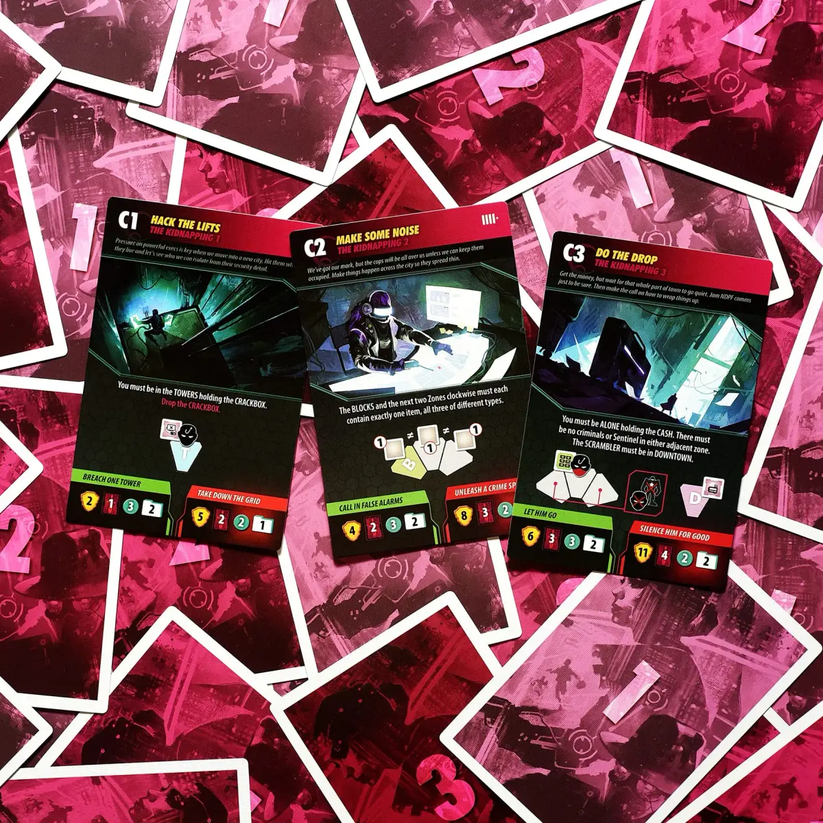 Burnt Island Games In Too Deep Strategy Board Game 29.7cm x 29.7cm x 0.3cm | Cyberpunk Secret Agents - view 5