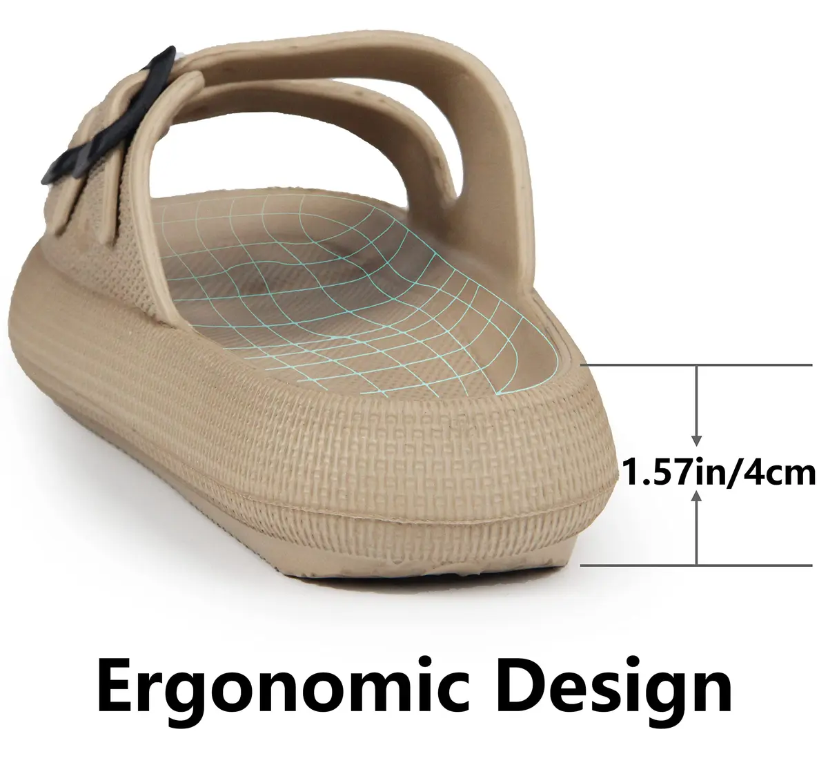 Weweya Non Slip Shower Shoe for Men Khaki Size 12-13 | Waterproof, Quick Drying, Comfortable - view 4