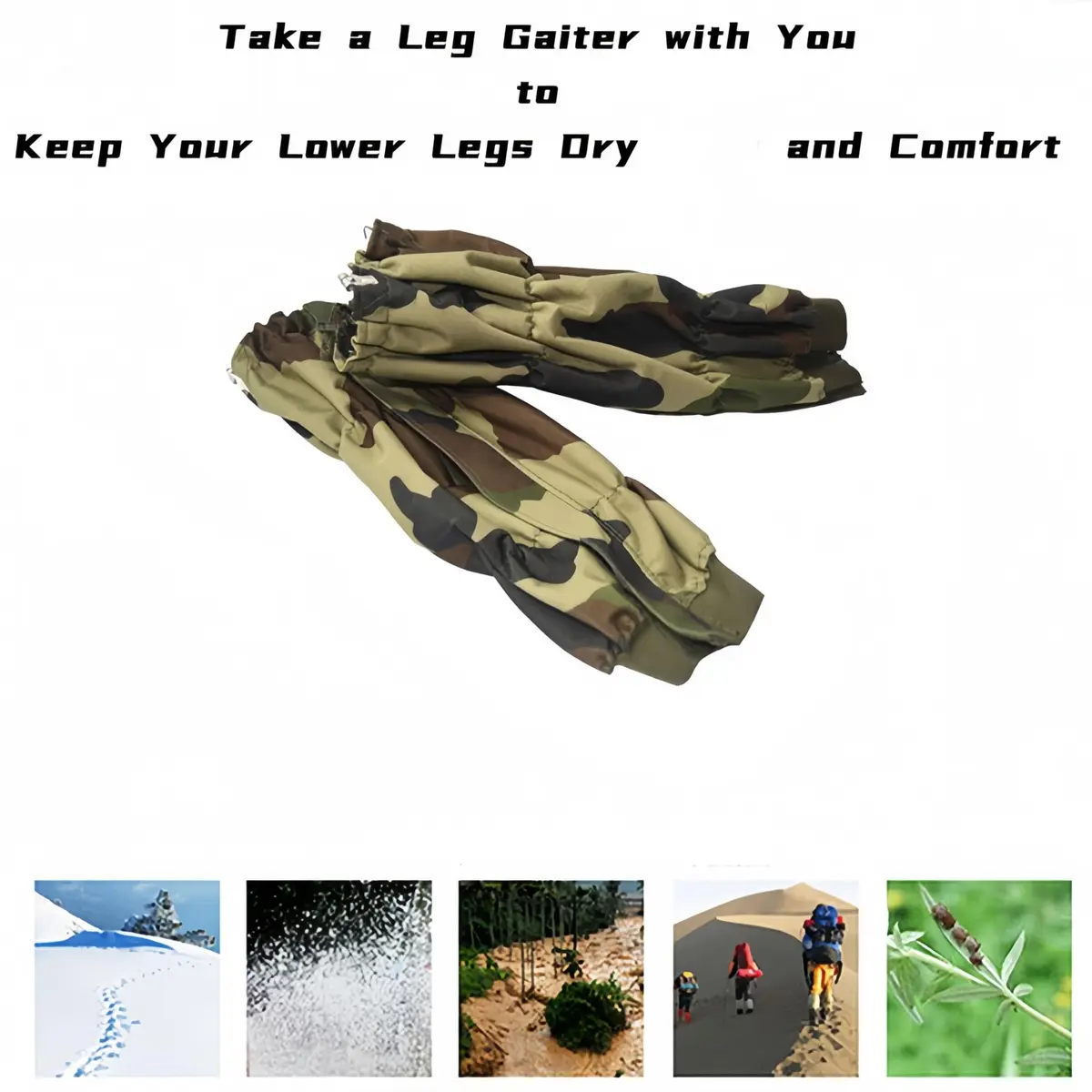JJZS Snake Gaiters for Men Women Waterproof Adjustable 16.5 inch | Snake Bite & Snow Protection - view 6