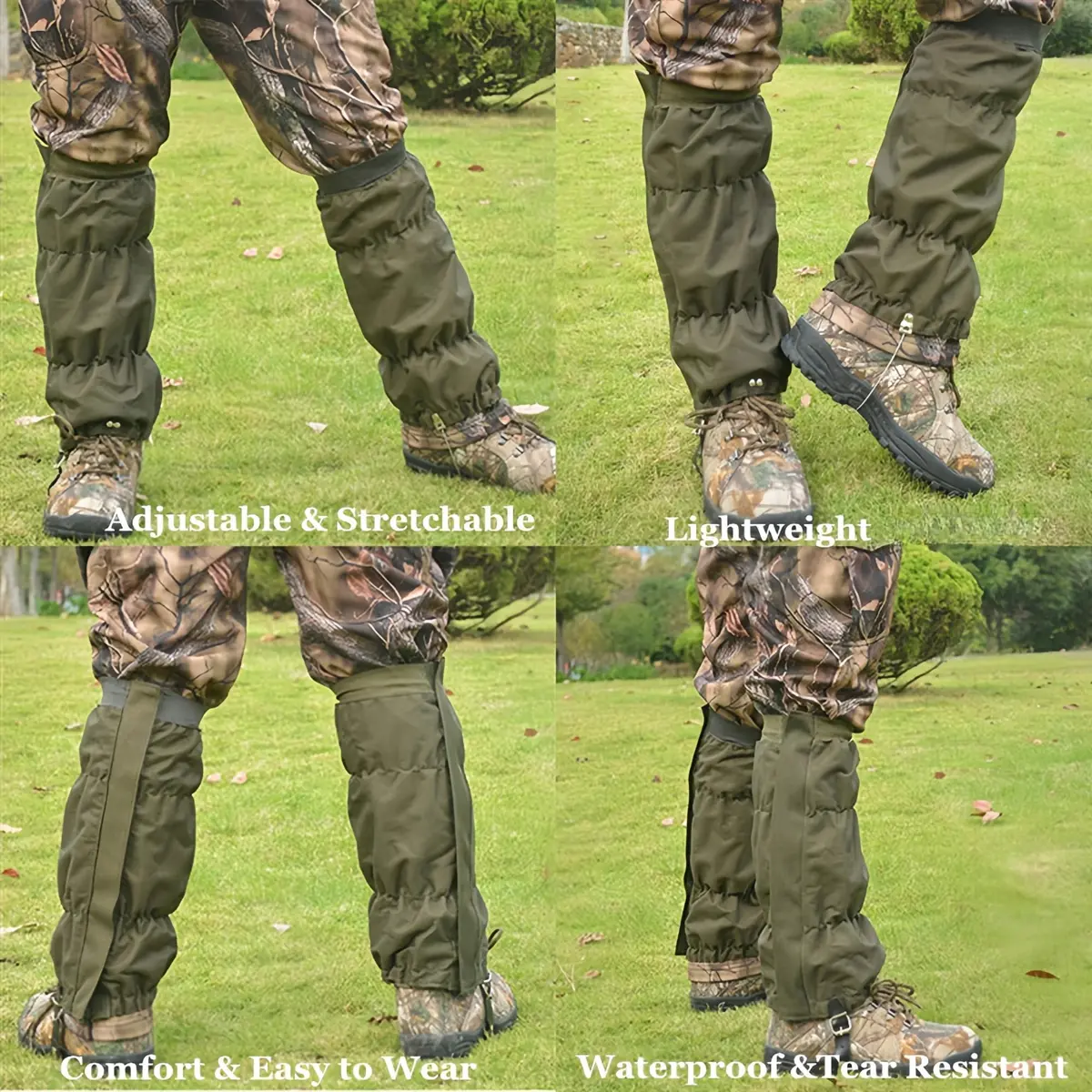 JJZS Snake Gaiters for Men Women Waterproof Adjustable 16.5 inch | Snake Bite & Snow Protection - view 8