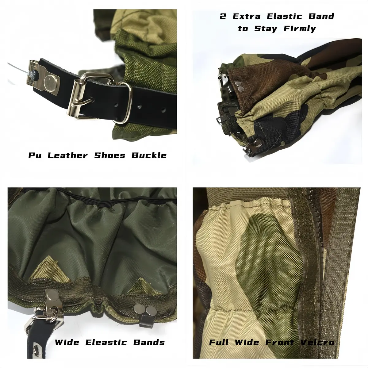 JJZS Snake Gaiters for Men Women Waterproof Adjustable 16.5 inch | Snake Bite & Snow Protection - view 3
