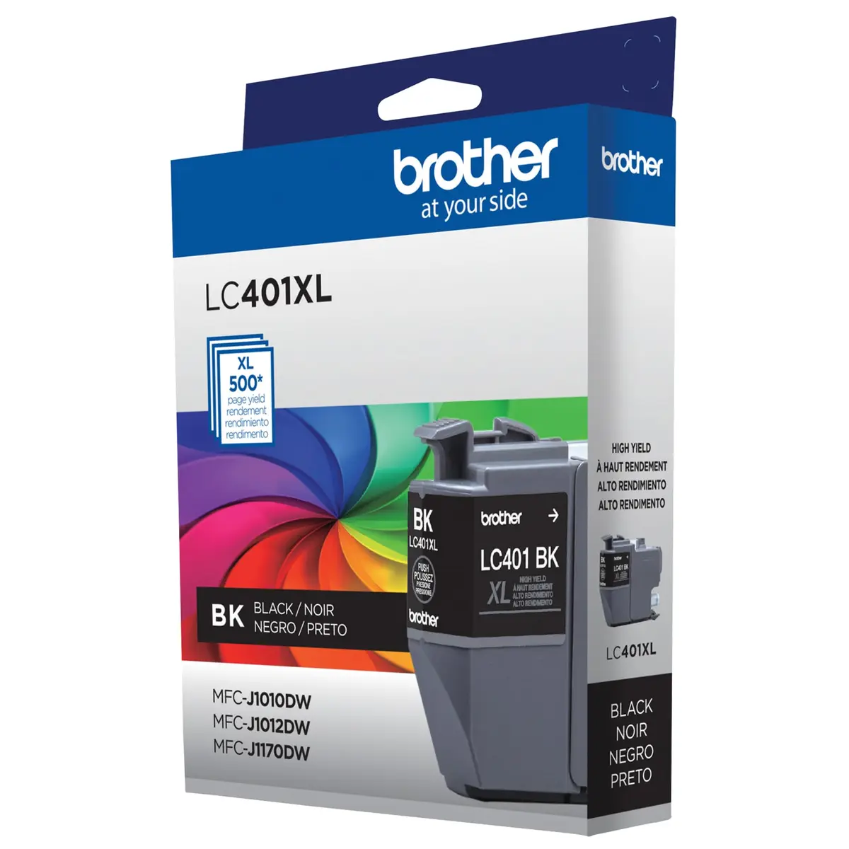 Brother Genuine LC401XLBK High Yield Black Ink Cartridge | 500 Pages Yield - view 2