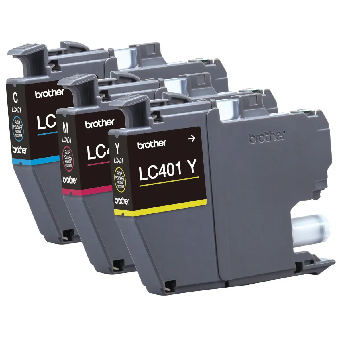 Brother Genuine LC401 Standard Yield 3-Pack Ink Cartridges Cyan Magenta Yellow | Up to 200 Pages Per Cartridge - view 7