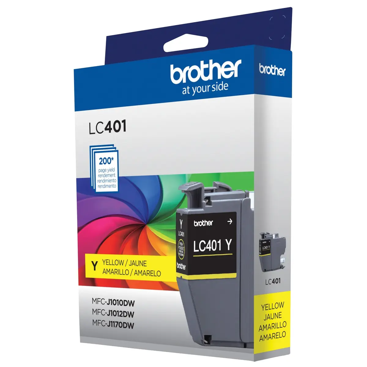 Brother Genuine LC401Y Standard Yield Yellow Ink Cartridge | 200 Pages Yield - view 6